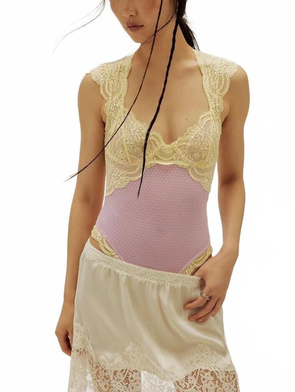 Free People Midweek Dance Bodysuit NWT Corsage Combo XL
